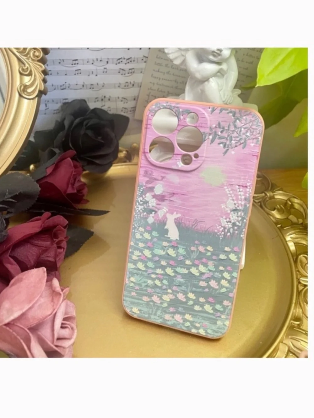 3 items.iPhone12 pro cute case,cartoon case,vintage case